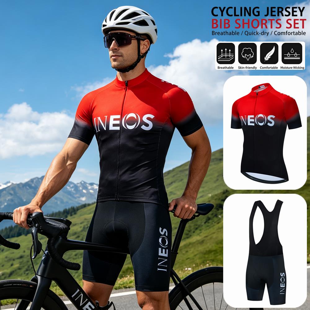 Cycling Commuter Trousers - 2026 INEOS Fahrrad-Kurzarm-Radbekleidung Herren-Uniform Sportbekleidung Trägerhose