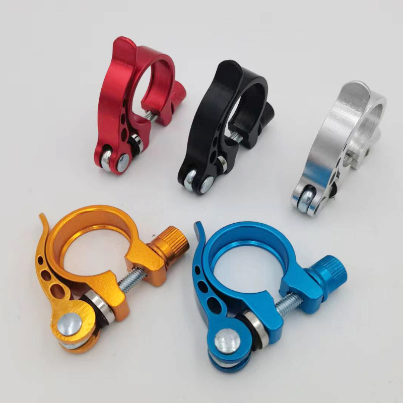 Commuter Bike Lock - Fahrrad-Sattelstützenklemme 31,8/34,9mm Schnellspanner Aluminiumlegierung Fahrrad-Sattelstützenverschluss Rennrad