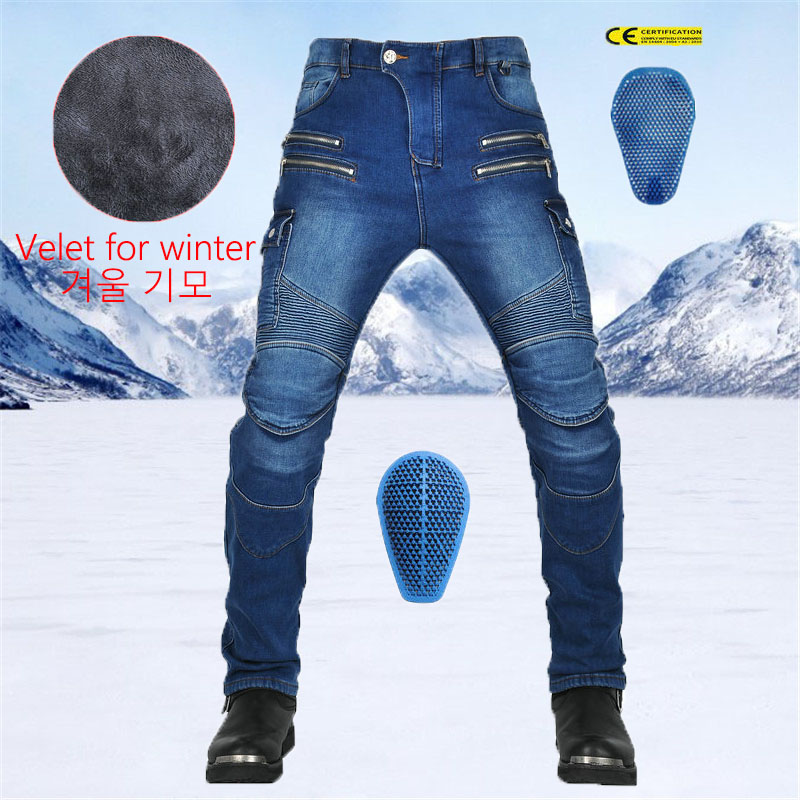 Cycling Commute Essentials - Winter-Motorradhose mit Fleece-Futter, CE-zertifizierte Schutzausrüstung für