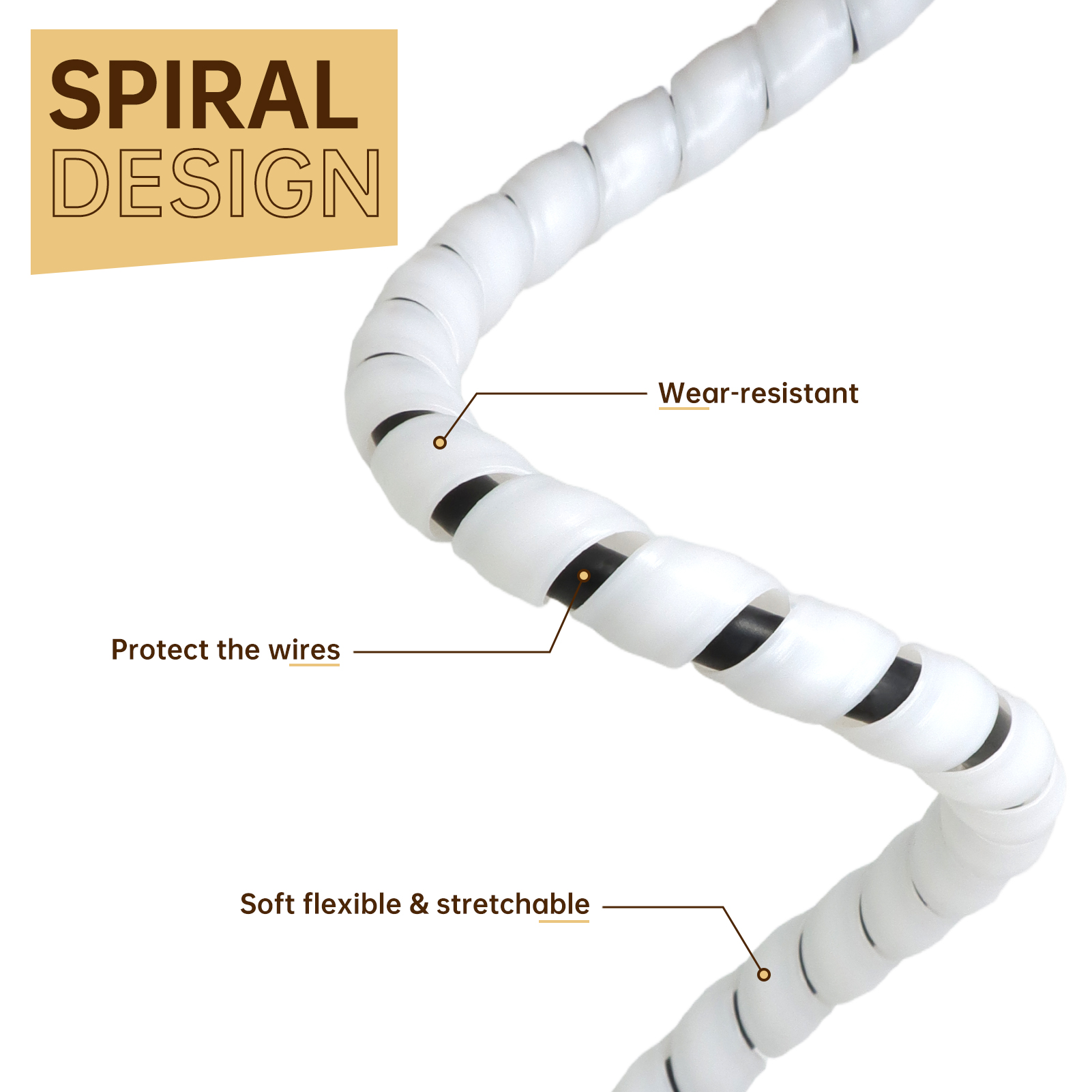 2/5/10 m Spiralkabelhülle, 8/1 – Cable Lock Flexible Bewertung und Preis