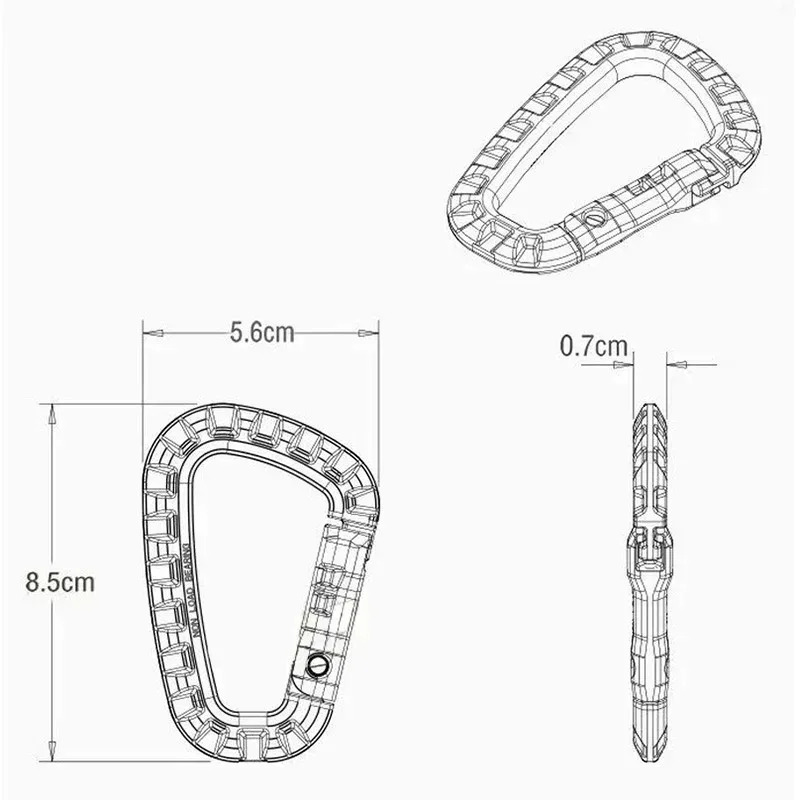 2/5/16Pcs Taktische Karabiner  – Chain Lock Combination Bewertung und Preis